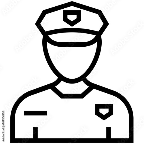 Pilot Line Vector Icon