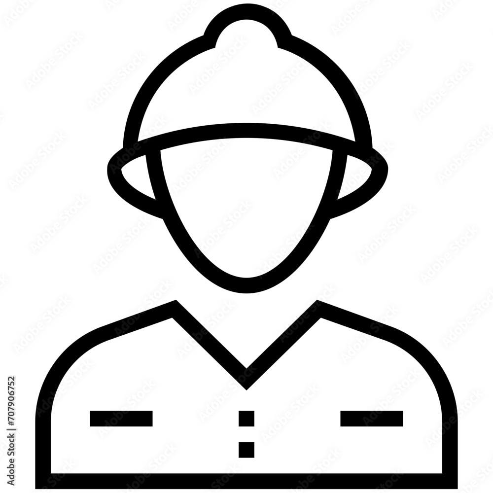 Gatekeeper Line Vector Icon Gatekeeper Line Vector Icon