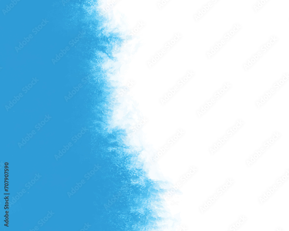 Light blue watercolor abstract banner background. Blue sky and white watercolor background with abstract cloudy sky concept. Blue sky with clouds color splash design stains and blobs and business card