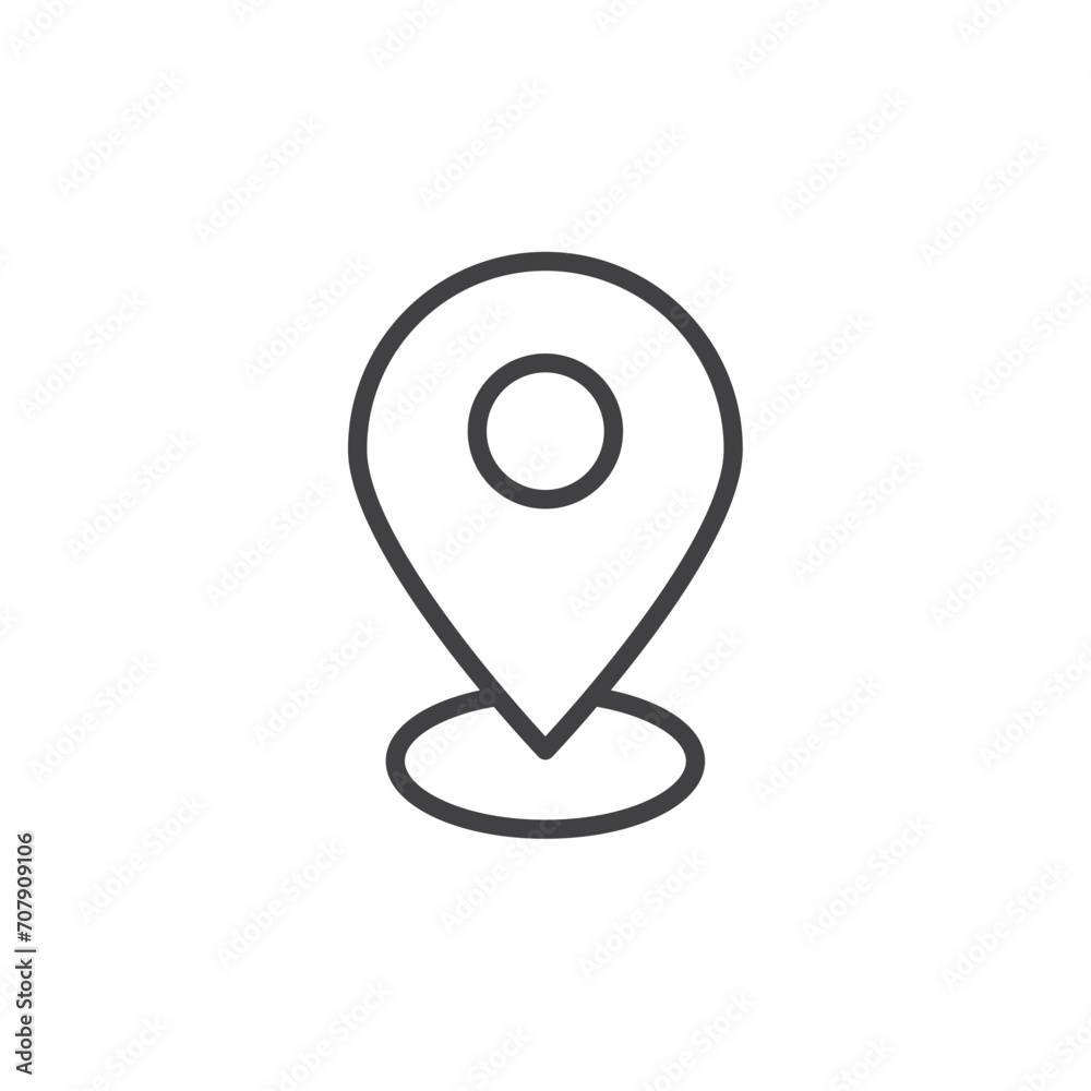 location icon. sign for mobile concept and web design. outline vector icon. symbol, logo illustration. vector graphics. location icon. sign for mobile concept and web design. outline vector icon. symbol, logo illustration. vector graphics.