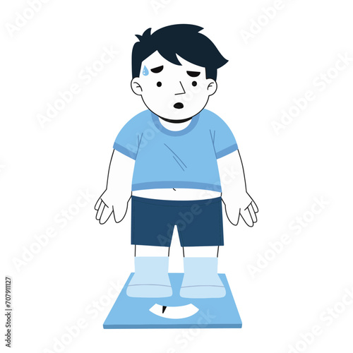 Fat boy vector illustration