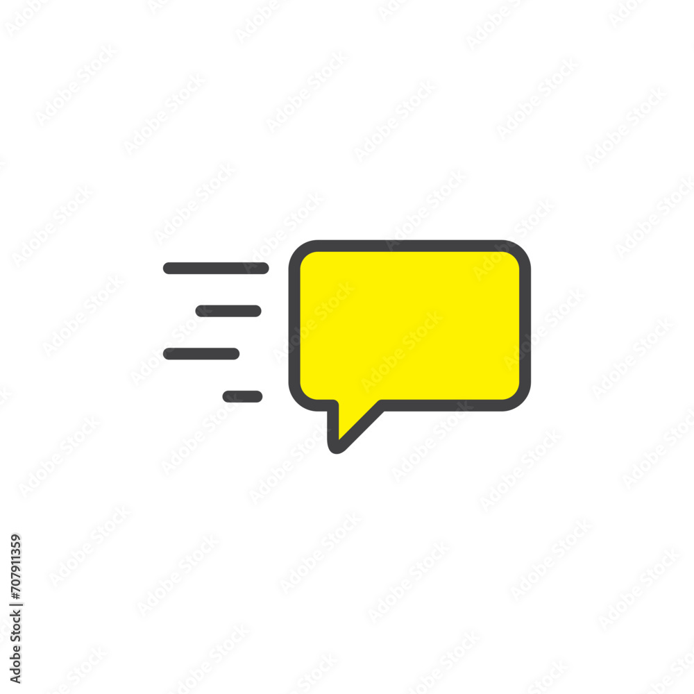 Fototapeta premium send chat icon. sign for mobile concept and web design. outline vector icon. symbol, logo illustration. vector graphics.