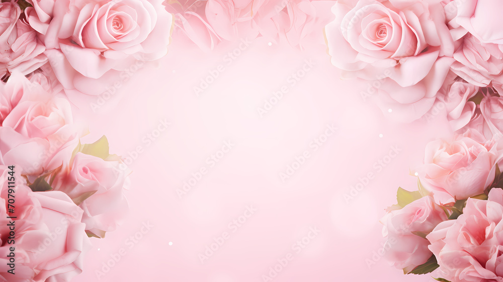 Empty floral frame with copy space for greeting card or invitation design Empty floral frame with copy space for greeting card or invitation design