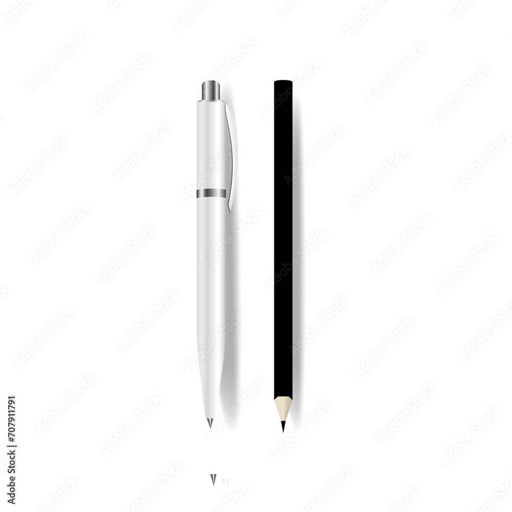 White pen and white pencil White pen and white pencil