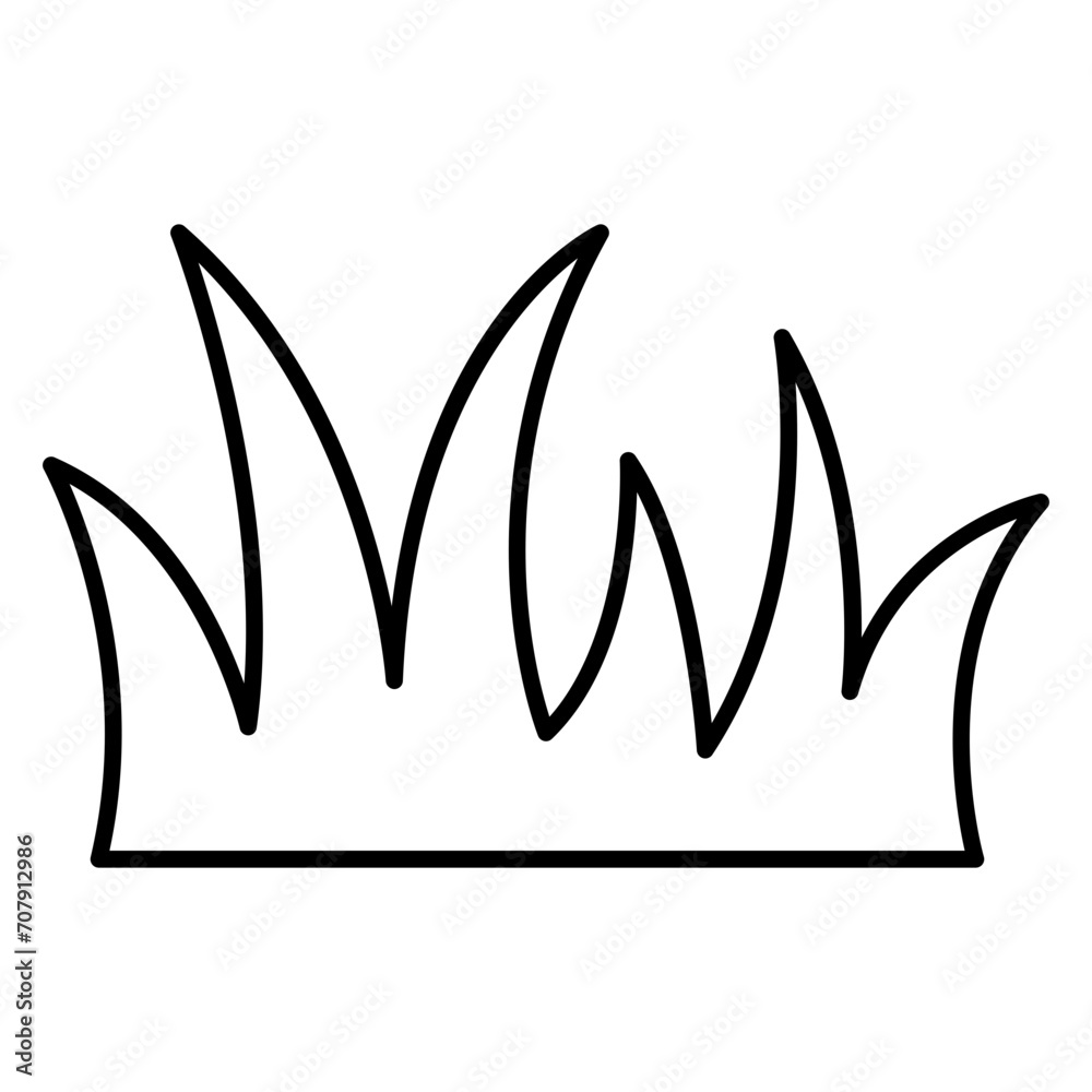 Grass leaves outline icon Grass leaves outline icon