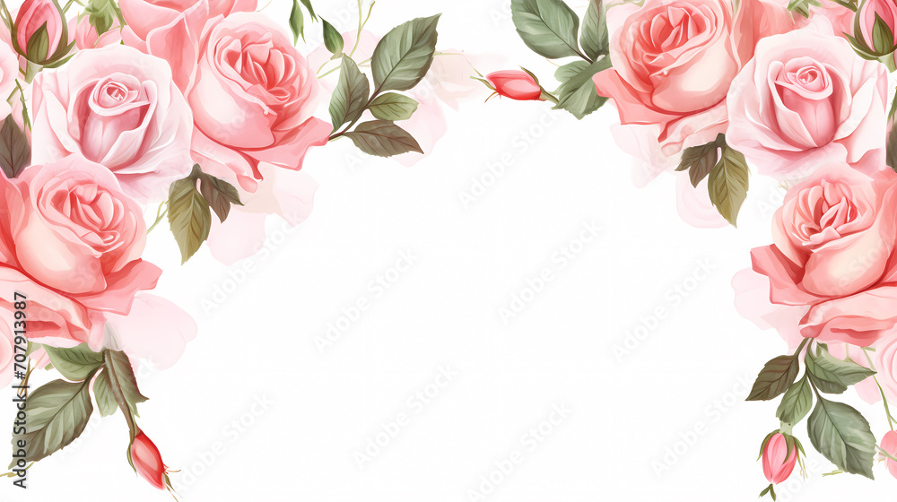 Beautiful pink rose bouquet flowers background, symbol of Valentine's Day, wedding, love