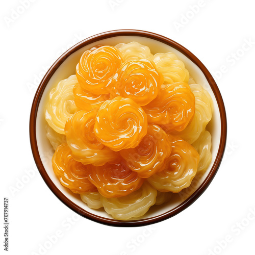 Top view of jalebi on transparent background photo