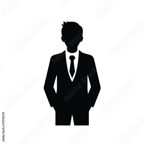 Silhouette of a Businessman in Professional Attire