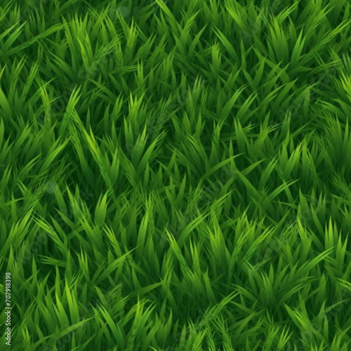 Seamless Grass Pattern Vector Illustration