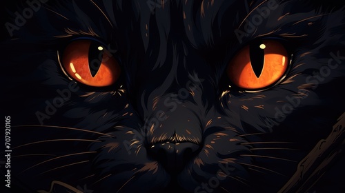 cat on black © Wallpaper