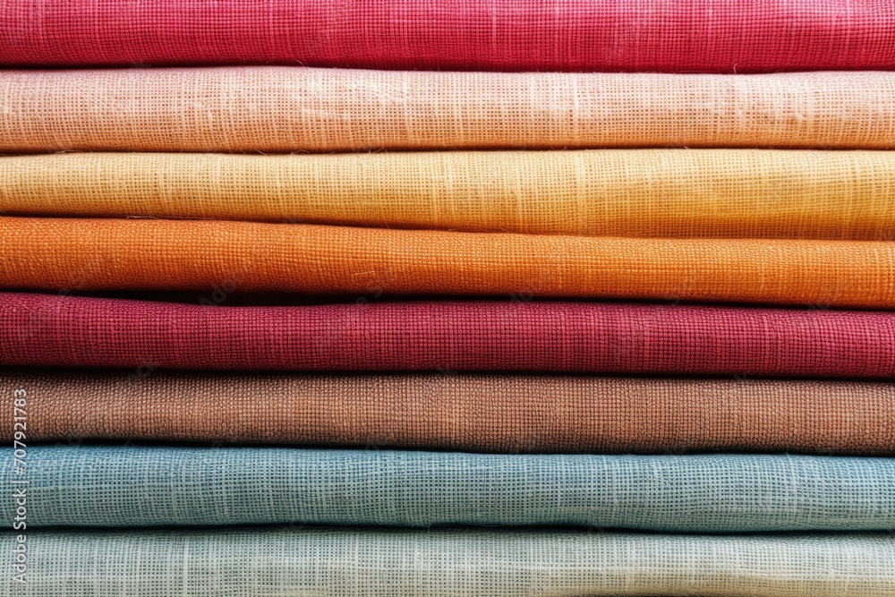 Assorted linen fabrics with various textures as a background. Assorted linen fabrics with various textures as a background.