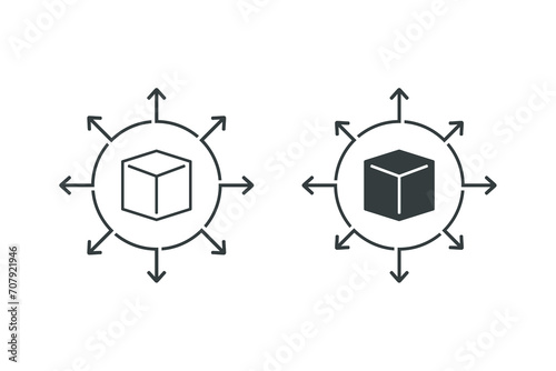 Product logistics distribution. Illustration vector