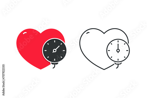 Blood pressure test icon. Illustration vector photo