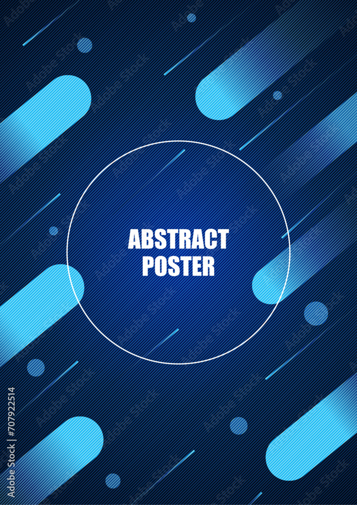 Abstract Blue & Tilt Trendy Creative geometric gradient shapes composition. Dynamic shapes with Modern vector illustration for design. Design for texture design, bright poster, banner.