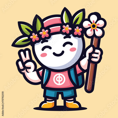 Free vector cute celebrate Uprising Day cartoon flat isolated