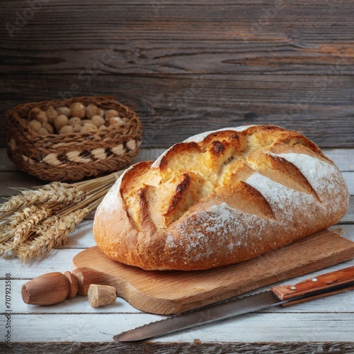 Wooden Table Bakery: Delicious Bread Set in a Natural Setting photo