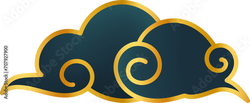 Chinese cloud decoration clip art for Chinese new year concept