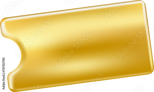 Chinese gold coupon decoration clip art for Chinese new year concept