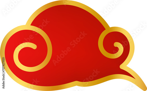 Chinese cloud decoration clip art for Chinese new year concept