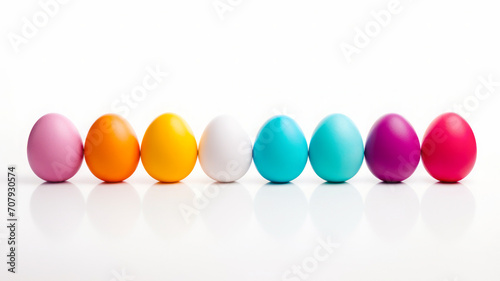 Easter eggs on a white background. © mimi