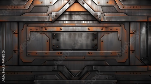 big old steel metallic background