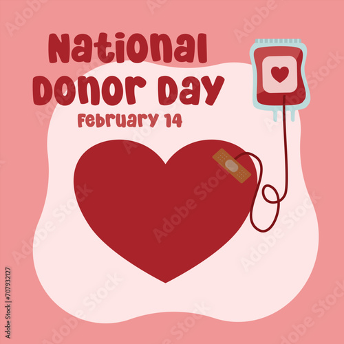 Ideal for National Donor Day celebrations, this vector graphic honors donors.