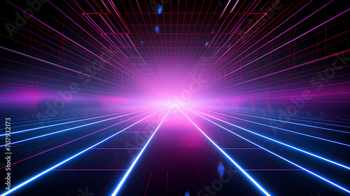 3D rendering  abstract geometric background  futuristic technology lines background and light effects