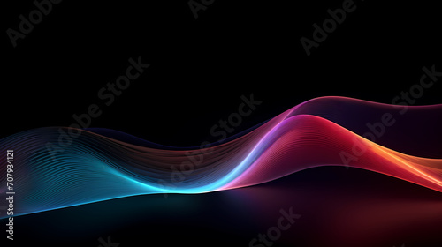 3D rendering, abstract geometric background, futuristic technology lines background and light effects