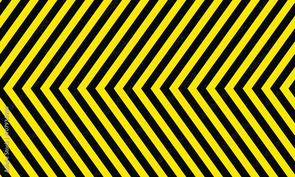 abstract yellow arrow warning line pattern on black.