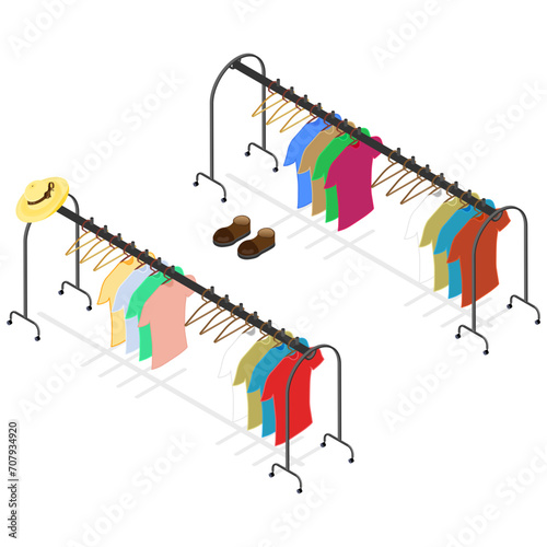 Isometric Clothing rack