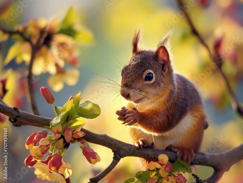 squirrel, animal, nature, cute, spring