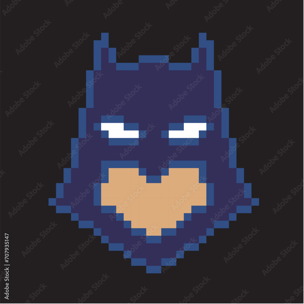 DARK KNIGHT HERO PIXEL ART DARK KNIGHT HERO PIXEL ART