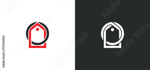 initial Letter O Coupon Price Tag Logo Concept sign icon symbol Element Design. Discount, Store, Offer, Shop Logotype. Vector illustration template photo