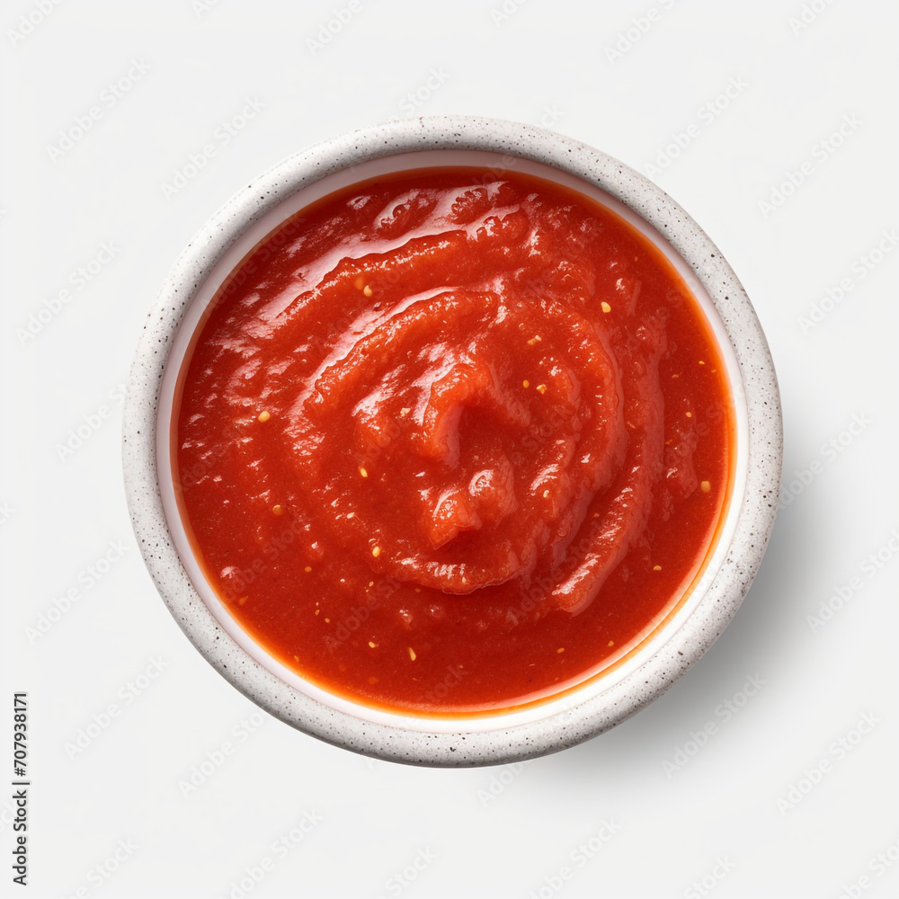top view photography of a sauce isolated on a transparent background created with Generative Ai top view photography of a sauce isolated on a transparent background created with Generative Ai