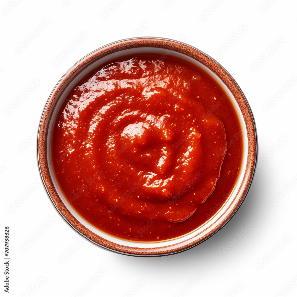 top view photography of a sauce isolated on a transparent background created with Generative Ai top view photography of a sauce isolated on a transparent background created with Generative Ai