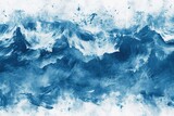 A beautiful painting depicting a wave in shades of blue and white. Perfect for adding a touch of serenity to any space