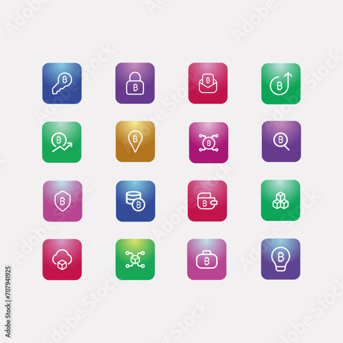 set of buttons for mobile application
