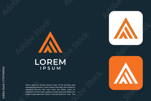 initial letter AF logo design template element