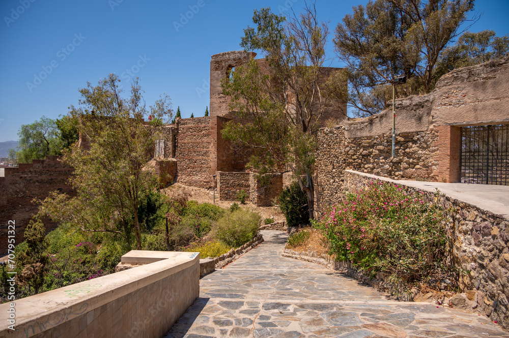 Views of old Moorish fortress in the city of Malaga. Views of old Moorish fortress in the city of Malaga.