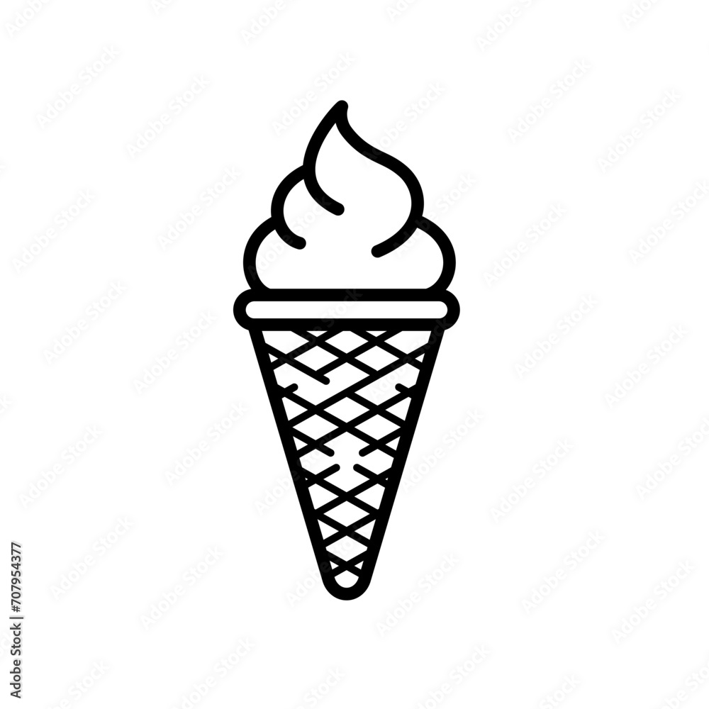 iice cream cone - vector icon iice cream cone - vector icon