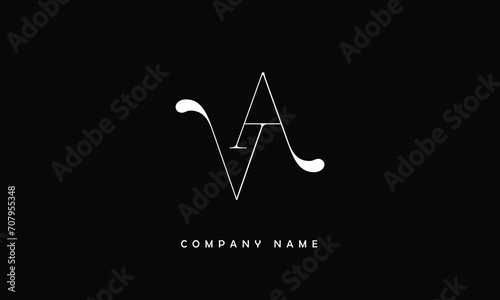 AV, VA, A, V Abstract Letters Logo Monogram