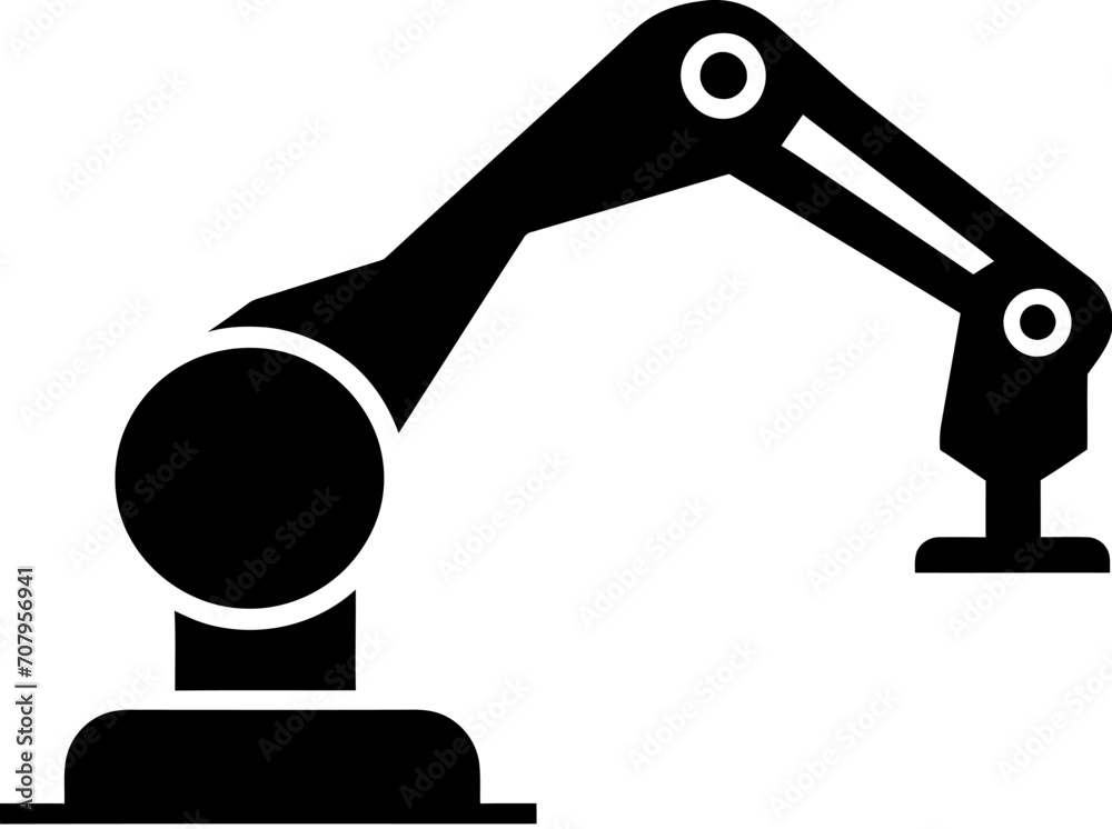 Industrial robotic arm icon