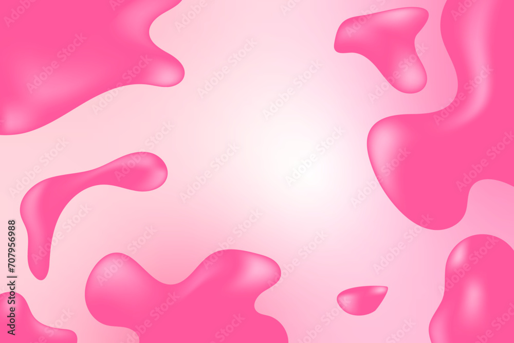 Modern Pink Liquid Frame Background. Cosmetic Wallpaper. Beauty Banner. Vector Illustration. Backdrop