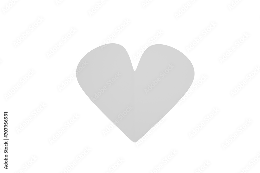 heart, 3d, white