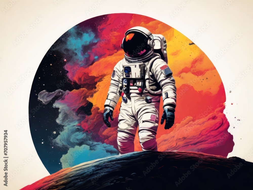 Beyond Boundaries: A Cosmic Adventurer Dons White Elegance on a Distant Celestial Landscape Beyond Boundaries: A Cosmic Adventurer Dons White Elegance on a Distant Celestial Landscape