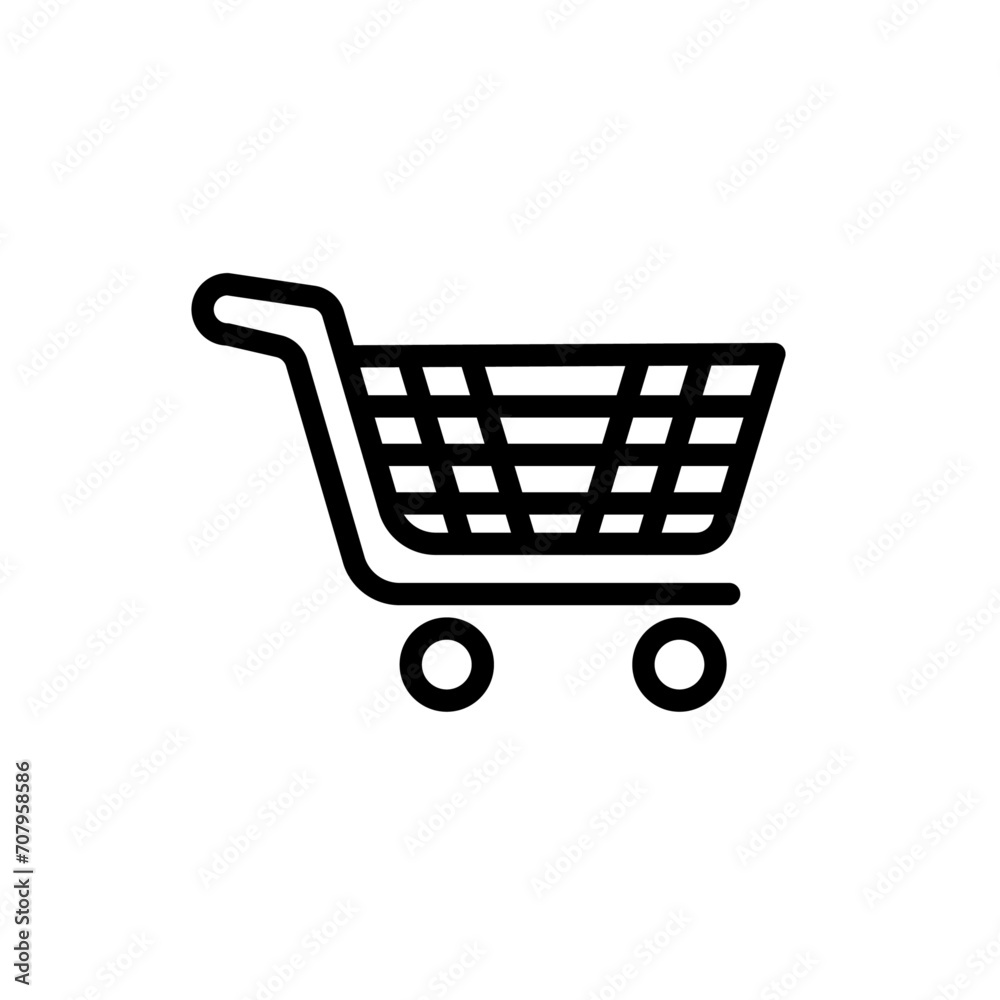 cart minimal outline icon on white background 01 cart minimal outline icon on white background 01