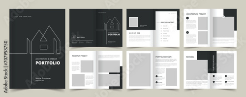 Architecture Portfolio Template, Portfolio Design for Architecture and Interior, A4 Size Brochure