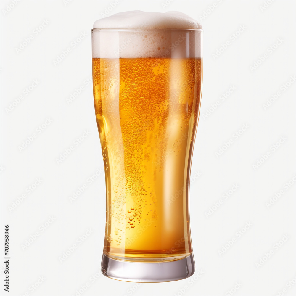 photography of a glass of beer isolated on a transparent background created with Generative Ai photography of a glass of beer isolated on a transparent background created with Generative Ai