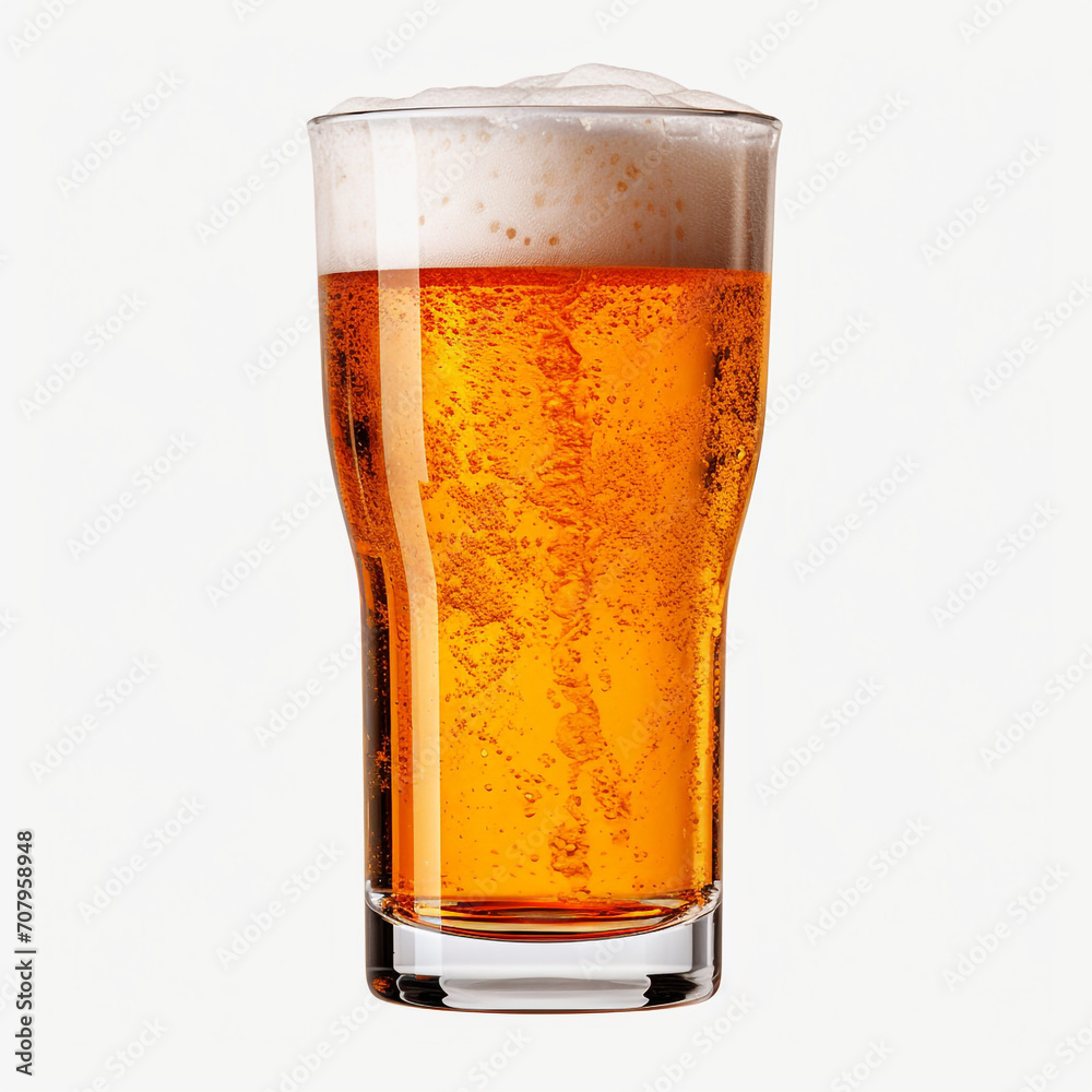 photography of a glass of beer isolated on a transparent background created with Generative Ai photography of a glass of beer isolated on a transparent background created with Generative Ai