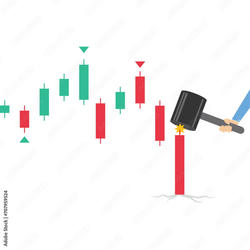 Bitcoin market was hit by a price slash, Investing in the stock market and crypto currency, stock price drop, buy cheap, Vector illustration design concept in flat style
Bitcoin market was hit by a price slash, Investing in the stock market and crypto currency, stock price drop, buy cheap, Vector illustration design concept in flat style